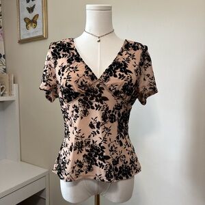 coquette floral mesh top